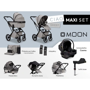MOON kombinovaný kočárek Ciao Maxi set Ghost