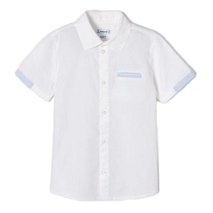 MAYORAL Chlapecká společenská košile KR bílá - 110 cm