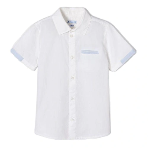 MAYORAL Chlapecká společenská košile KR bílá