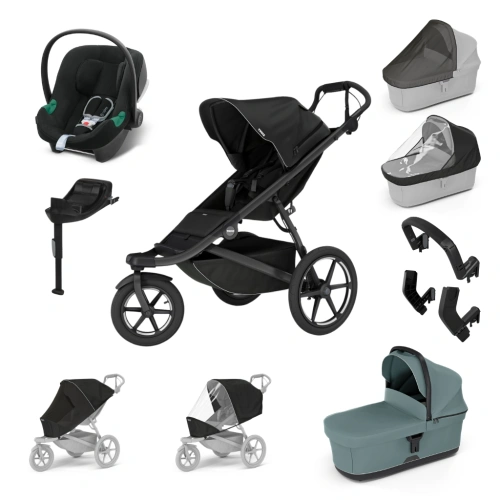 THULE Maxi set Urban Glide 3 Black + korba + autosedačka Aton B2 + báze + doplňky