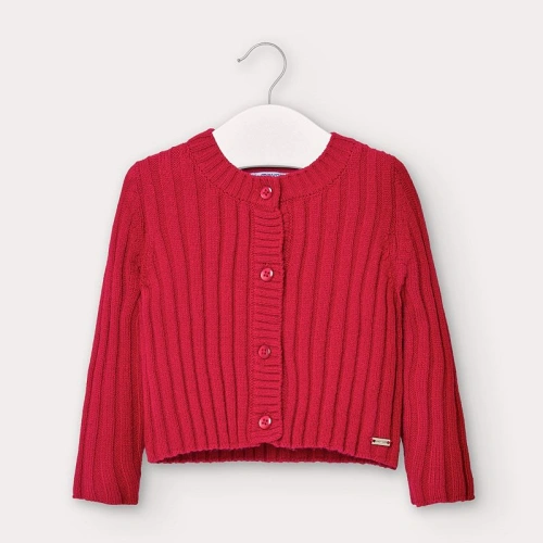 MAYORAL dívčí módní pletený svetr červená
