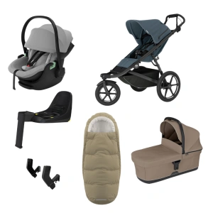 THULE Urban Glide 3 Dark Slate magnetická spona + korba Tinted Taupe + autosedačka Maple + báze Alfi + fusak Elements M/L + adaptér MC (56)