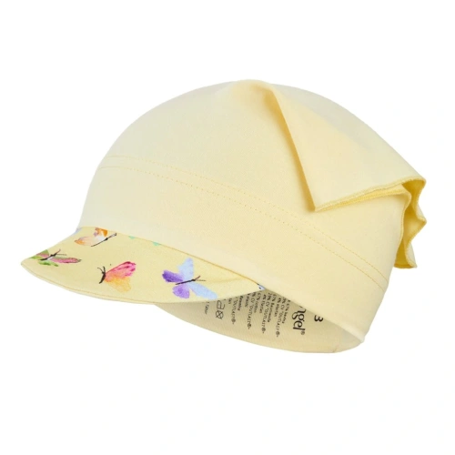 LITTLE ANGEL šátek tenký kšilt Outlast® sv. žlutá motýlci