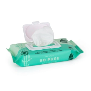 PETITE&MARS ubrousky vlhčené So Pure bambusové bioodbouratelné 56 ks (1)