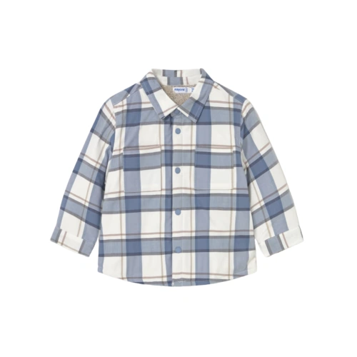 MAYORAL chlapecká košile na triko DR Overshirt kostka modrá