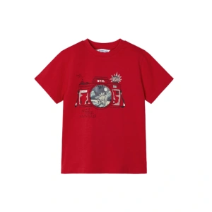 MAYORAL chlapecké tričko KR s interaktivním motivem červená vel. 92 cm