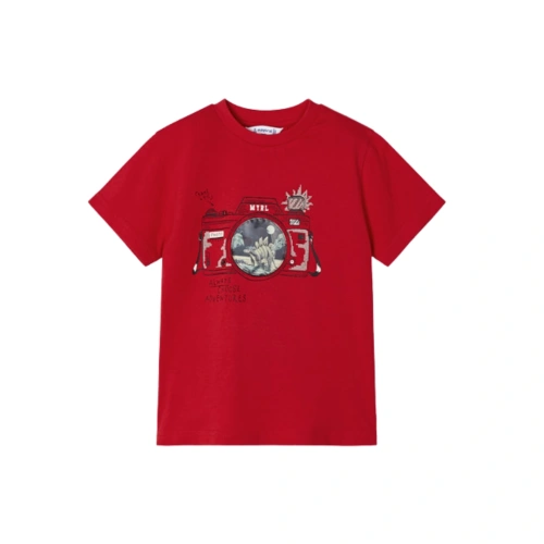 MAYORAL chlapecké tričko KR s interaktivním motivem červená