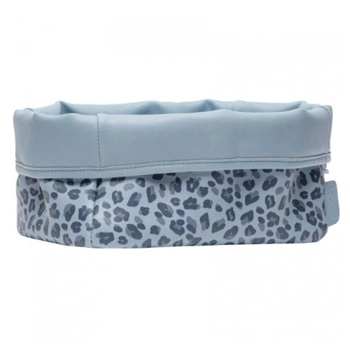 BÉBÉ-JOU Textilní košík na kojenecké potřeby Leopard Blue