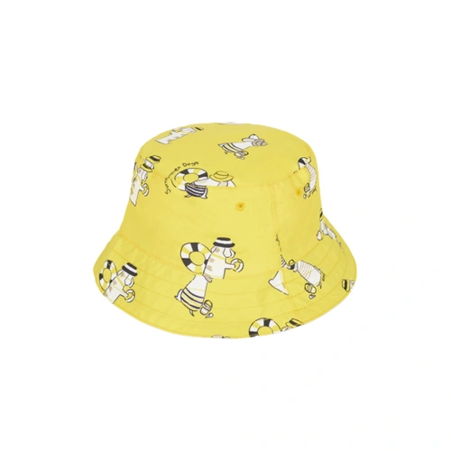 MAYORAL chlapecký klobouček oboustranný s potiskem žlutá