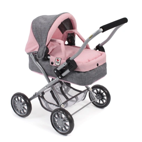 BAYER kočárek pro panenky Smarty 55515 Melange Grey Pink