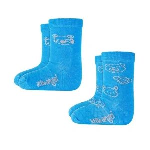 LITTLE ANGEL Ponožky dětské set obrázek Outlast® - modrá Vel. 15-19 | 10-13 cm