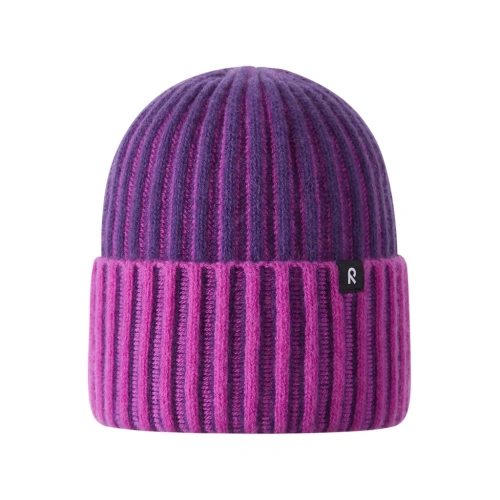 REIMA dětská čepice vlněná Veikee plum purple
