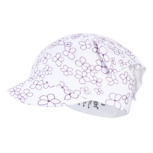 LITTLE ANGEL šátek tenký kšilt Outlast® bílá kytičky