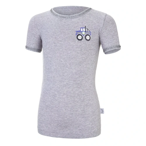 LITTLE ANGEL tričko tenké KR obrázek Outlast® šedý melír