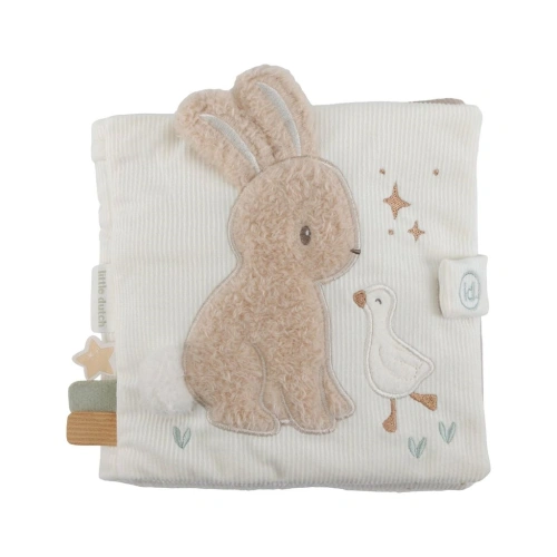 LITTLE DUTCH textilní knížka s aktivitami Newborn Naturals