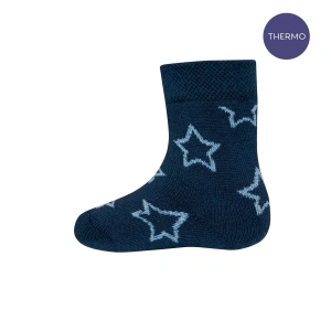 EWERS dětské ponožky termo hvězdičky tmavě modrá EU16-17
