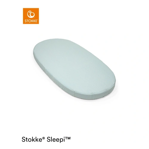 STOKKE Sleepi Bed Fitted Sheet Dots Sage