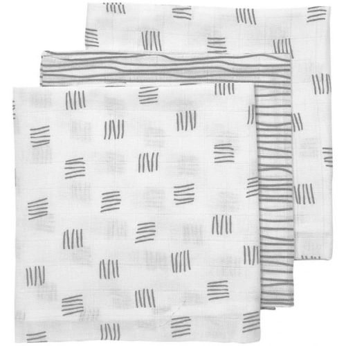 MEYCO Pleny 3-balení Block stripe grey 120x120 cm