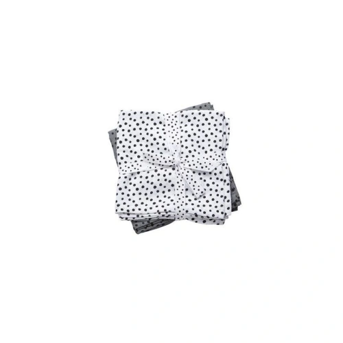 DONE BY DEER Mušelínové plenky Happy Dots 2 ks šedá 70 x 70 cm