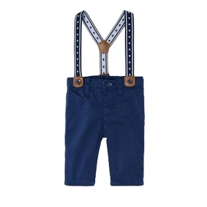 MAYORAL chlapecké kalhoty a kšandy, tmavě modré - 60 cm