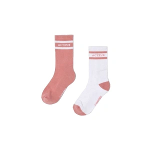 MAYORAL dívčí ponožky 2 páry, růžová/ bílá - 140 cm, EUR 35-36