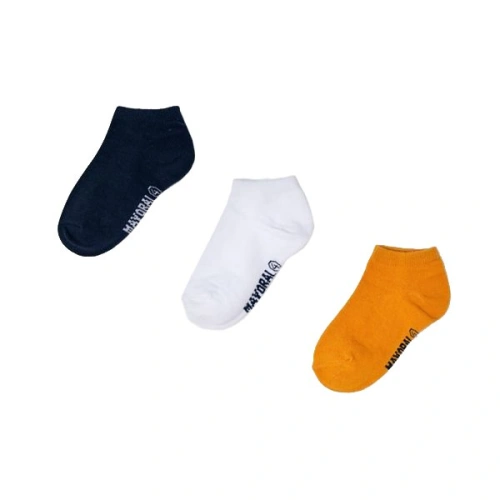 MAYORAL chlapecké ponožky set 3ks bílá/ černá/ žlutá
