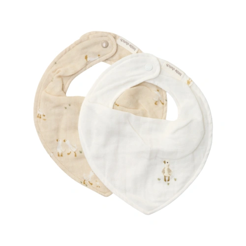 LITTLE DUTCH bryndáček bandana 2 ks Husa Newborn Naturals