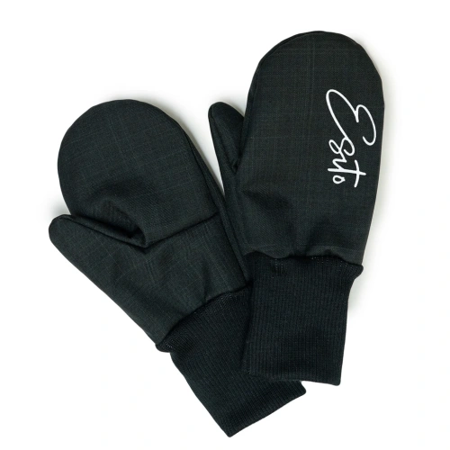 ESITO zimní palcové rukavice softshell s beránkem Black černá