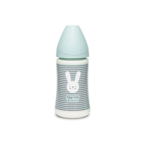 SUAVINEX Premium Láhev 270ml silikon PROUŽKY - Zelená
