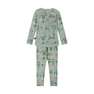 REIMA dětský set funkčního prádla Moomin Trivsam airy green (1)