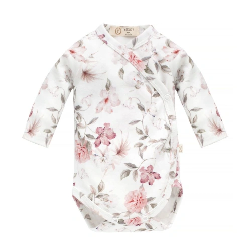 YOSOY dětské zavinovací body DR Organic Cotton Boho Flowers Pink