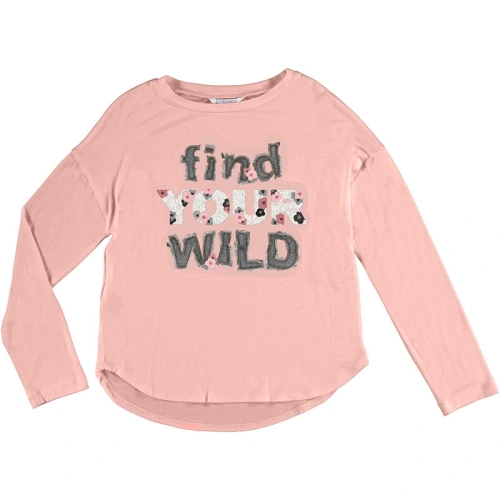 MAYORAL dívčí tričko DR aplikace Wild růžová