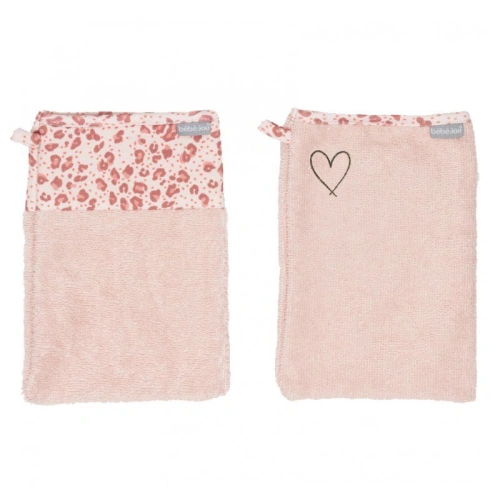 BÉBÉ-JOU Froté žínky Leopard Pink 2ks