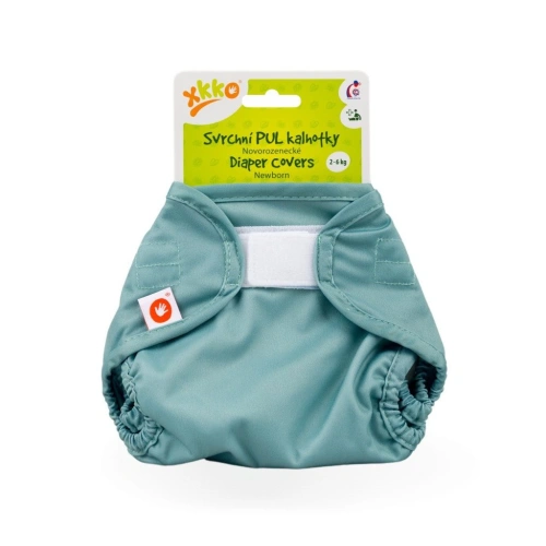 XKKO svrchní PUL kalhotky Newborn Granite Green