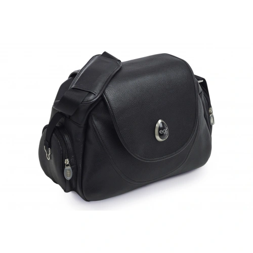 BABYSTYLE kožená přebalovací taška Egg Black Leather