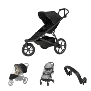 THULE Urban Glide 3 Black + madlo + ZOPA pláštěnka na tříkolku + ZOPA moskytiéra univerzální Black THULE Urban Glide 3 Black + madlo + ZOPA pláštěnka na tříkolku + ZOPA moskytiéra univerzální Black