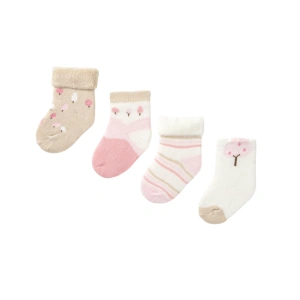 MAYORAL dětské ponožky set 4ks růžová