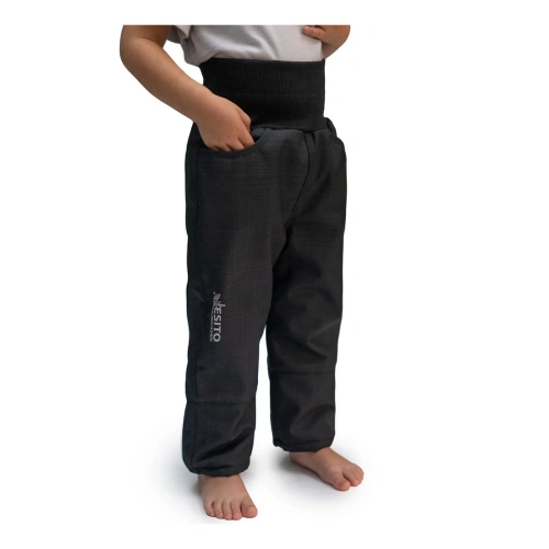 ESITO dětské softshellové oteplovačky na zimu Black
