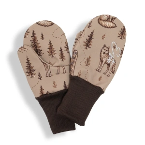 ESITO palcové rukavice softshell Naše Orličky Brown hnědá