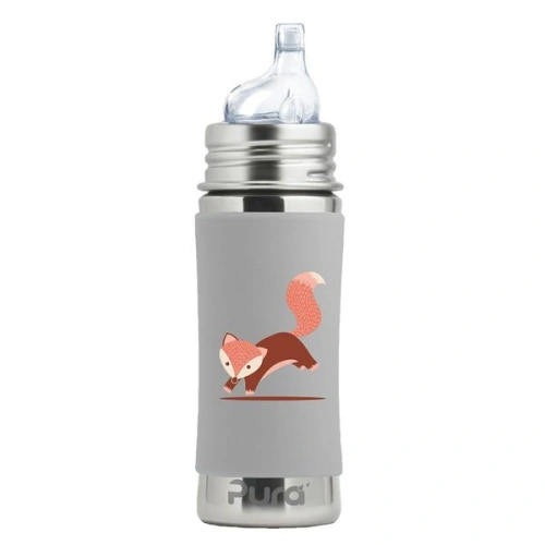 PURA Nerezová láhev s pítkem 325 ml