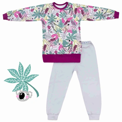 ESITO Dívčí pyžamo Džungle fialová