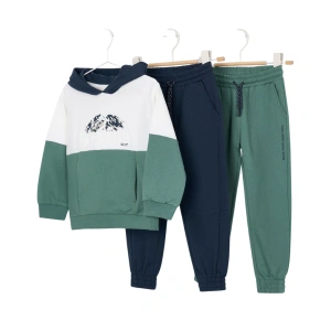 MAYORAL chlapecký set mikina + tepláky 2ks zelená, modrá