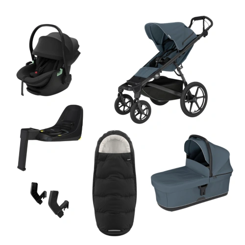 THULE Urban Glide 4-wheel Dark Slate magnetická spona + korba Dark Slate + autosedačka Maple + báze Alfi + fusak Elements M/L + adaptér MC