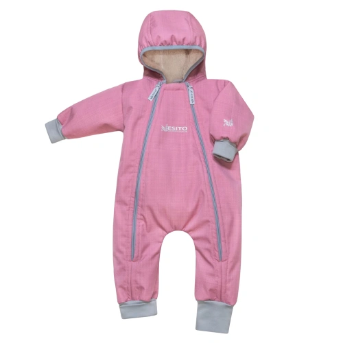 ESITO rostoucí zimní softshellová kombinéza Lamb Snow Antique pink růžová
