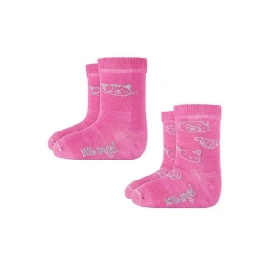 LITTLE ANGEL Ponožky dětské set obrázek Outlast® - růžová vel. 20-24 | 14-16 cm