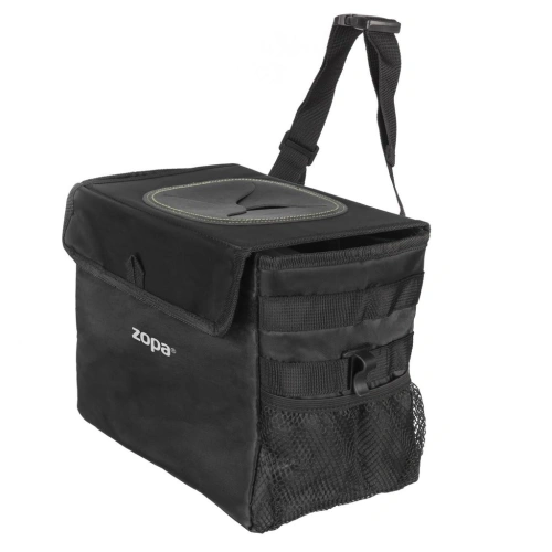 ZOPA odpadkový koš do auta vodotěsný s víkem Black