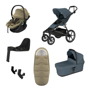 THULE Urban Glide 4-wheel Dark Slate magnetická spona + korba Dark Slate + autosedačka Maple + báze Alfi + fusak Elements M/L + adaptér MC (69)