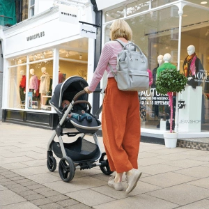 BABABING Mani přebalovací taška/batoh, Dove Grey Leatherette (8)