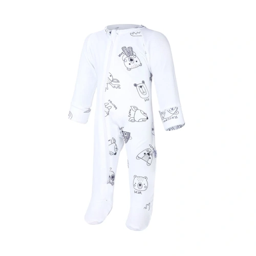 sx-LITTLE ANGEL overal smyk DR TISK Outlast® bílá/bílá zvířátka
