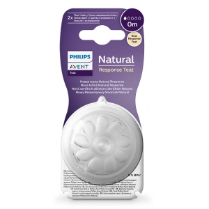 PHILIPS AVENT dudlík Natural Response první průtok 1 0m+, 2 ks (1)